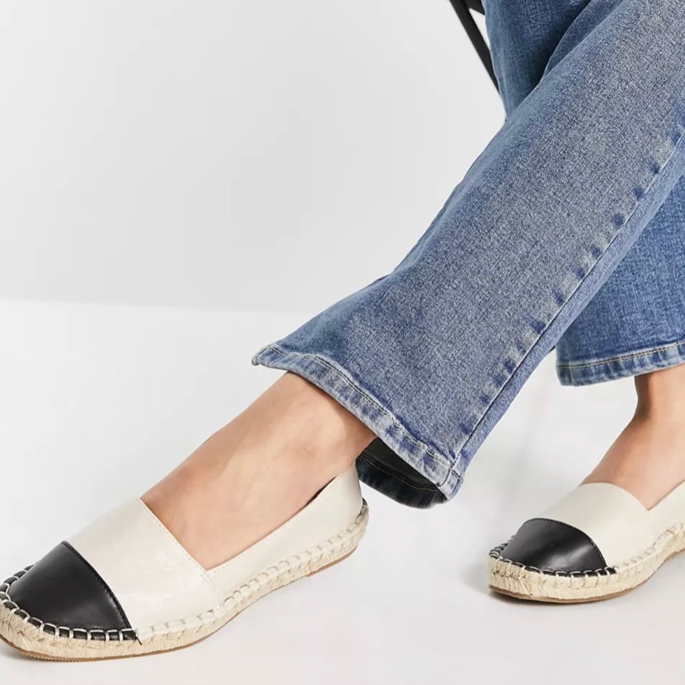 ASOS Black and Tan Espadrille Sandals